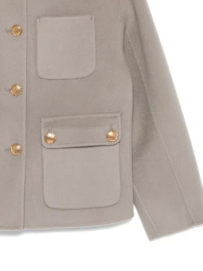 Liska Jack Front-button Jacket In Gray