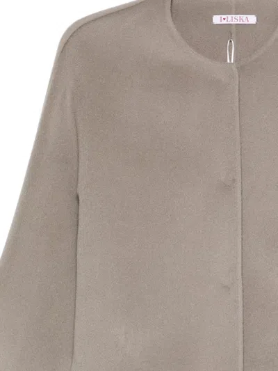 Liska Single-breasted Coat In Gray