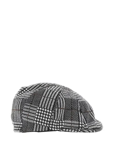 Kangol Flexfit Cap With Check Motif In Gray