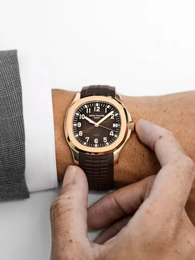 Pre-owned Patek Philippe X Tiffany & Co. 2020 Aquanaut 40mm In Brown