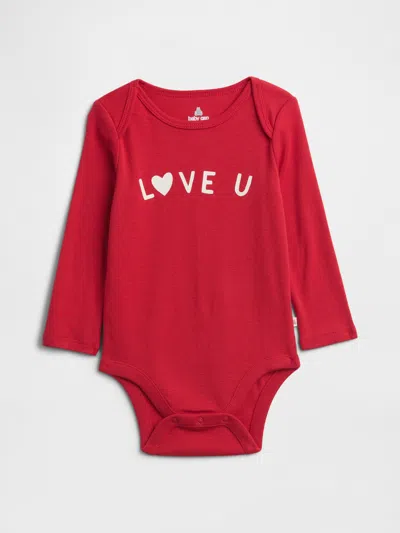 Gap Factory Baby Graphic Bodysuit In Red