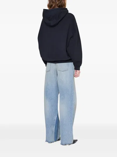 Anine Bing Jaci Letterman Logo Hoodie In Blue