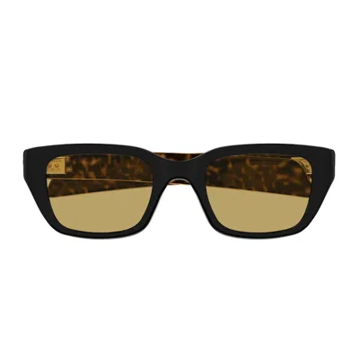 Bottega Veneta Bv1393s Linea Ribbon 009 Black Green Sunglasses In Brown