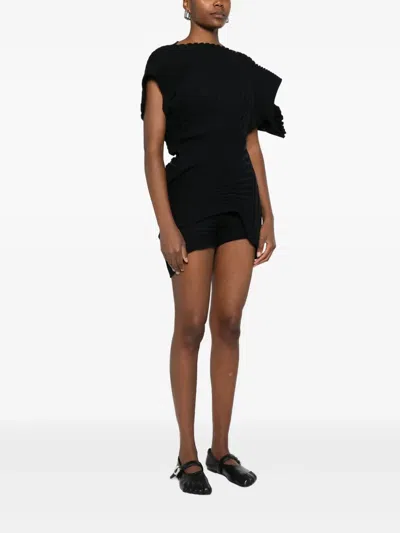Issey Miyake Black Knit 'as It Is' Top In Black