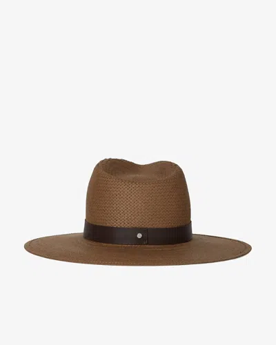 Janessa Leone Zoe Packable Fedora In Brown