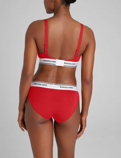 Tommy John Women's Signature Cotton Triangle Bralette In White