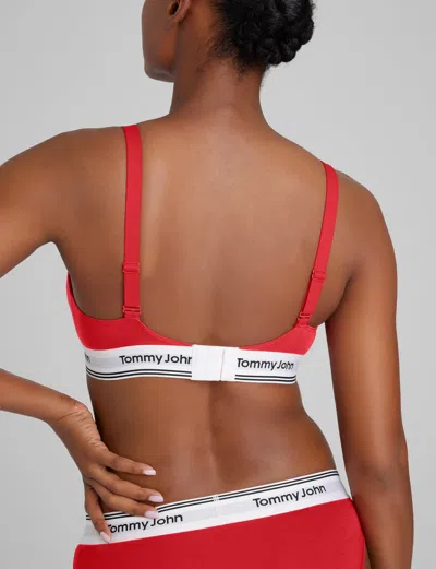 Tommy John Women's Signature Cotton Triangle Bralette In White