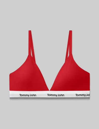 Tommy John Women's Signature Cotton Triangle Bralette In White