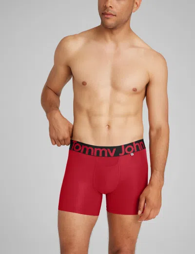 Tommy John Men's 360 Sport Trunk 4" Boxer Brief In Red