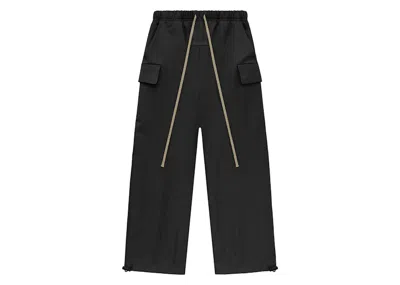 Pre-owned Fear Of God Essentials Womens Textured Nylon Field Pant In Black
