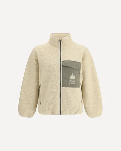Maison Kitsuné Casual Fleece Zipped Jacket Clothing In Neutral