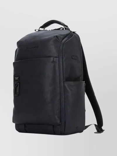 Piquadro Versatile Backpack With Multiple Storage Options In Blue