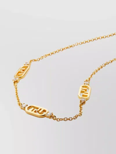 Fendi Olock Necklace In Gold