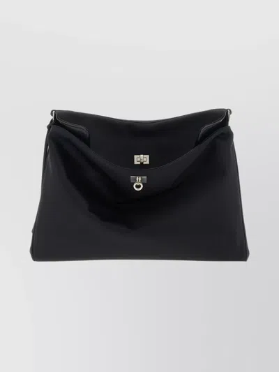 Balenciaga Medium Handbag With Top Handle And Metallic Hardware In Black