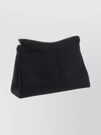 Balenciaga Medium Handbag With Top Handle And Metallic Hardware In Black