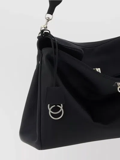 Balenciaga Medium Handbag With Top Handle And Metallic Hardware In Black