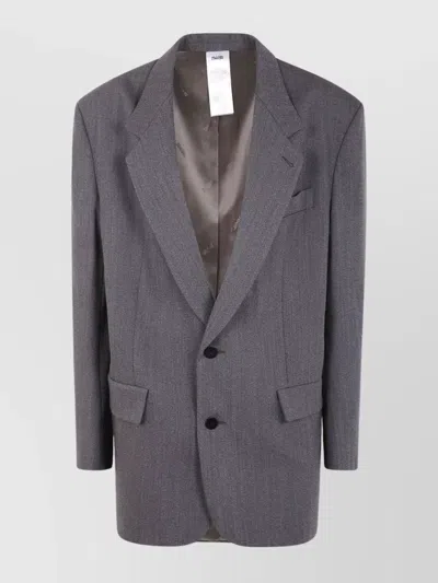 Magliano Single Breasted Jacket Notch Lapel In Purple