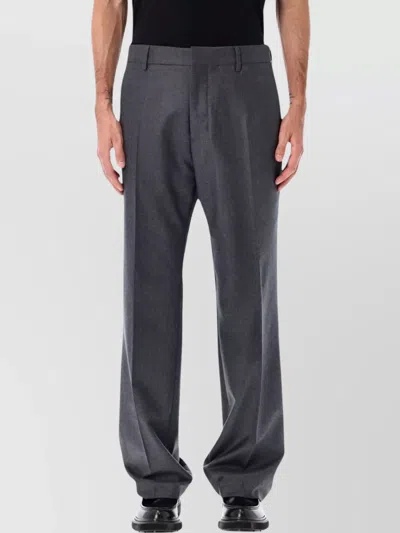 Ami Alexandre Mattiussi Ami Paris Dark Grey Wool Pant In Blue