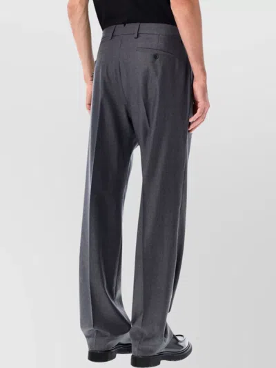 Ami Alexandre Mattiussi Ami Paris Dark Grey Wool Pant In Blue