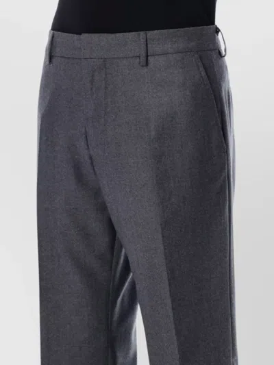 Ami Alexandre Mattiussi Ami Paris Dark Grey Wool Pant In Blue