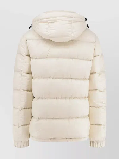 Moncler Isorno Technical Nylon Down Jacket In Neutral