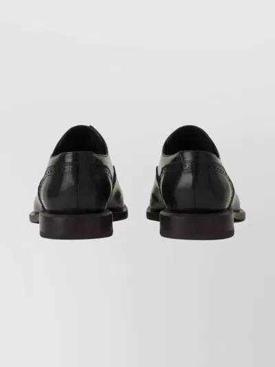 Lanvin Brogue Oxford Shoe In Shiny Leather In Black