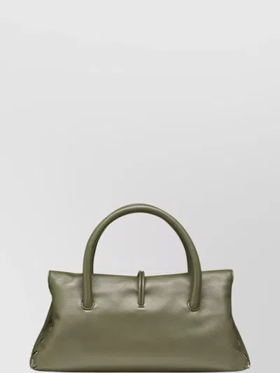 Zanellato Small Handmade Leather Shoulder Bag In Green