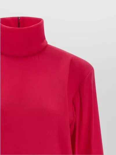 Saint Laurent Tailored Dress Featuring Structured Shoulders In Pink