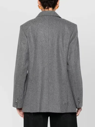 Apc A.p.c. A.p.c. Lucy Double-breasted Wool Blazer In Gray