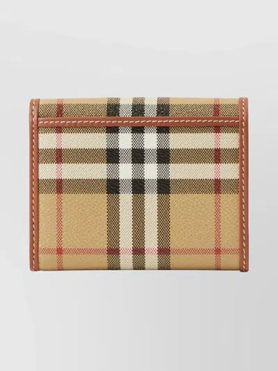 Burberry Book Wallet In Faux Leather In Multi