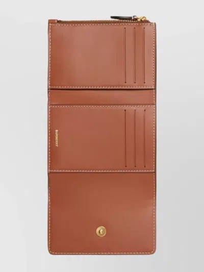 Burberry Book Wallet In Faux Leather In Multi