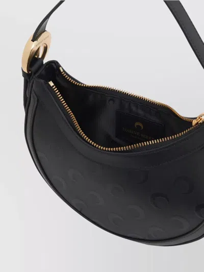 Marine Serre Mini Eclips Shoulder Bag With Embossed Pattern