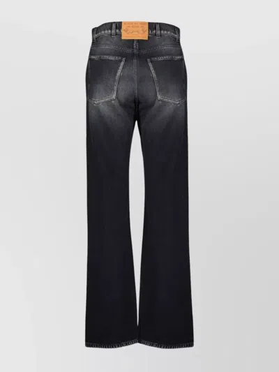 Moschino Straight Leg Trousers Featuring Five Pockets In Black