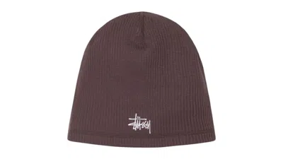 Pre-owned Stussy Men's  Waffle Skullcap Beanie In Brown
