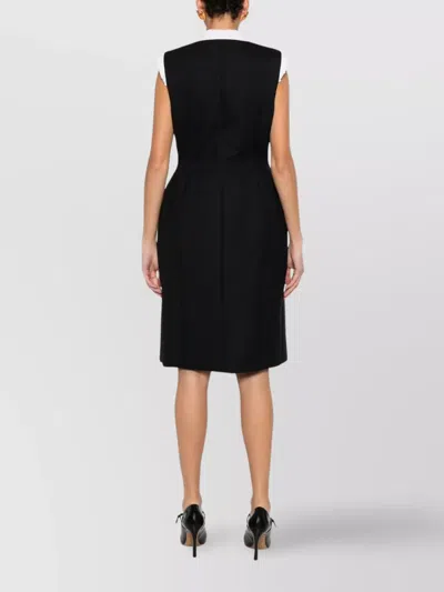Moschino Stylish Sleeveless Dress Featuring Flap Pockets In Black