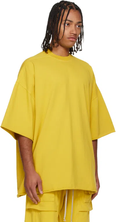 Rick Owens Drkshdw Yellow Concordians Tommy T-shirt In Yellow
