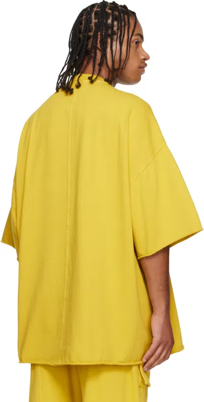 Rick Owens Drkshdw Yellow Concordians Tommy T-shirt In Yellow