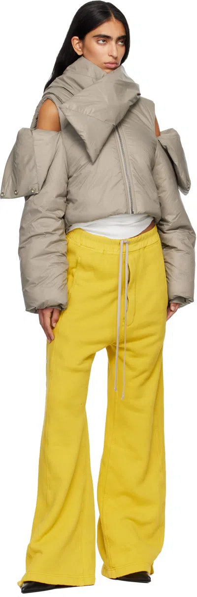 Rick Owens Drkshdw Taupe Concordians Convertible Jacket In Gray