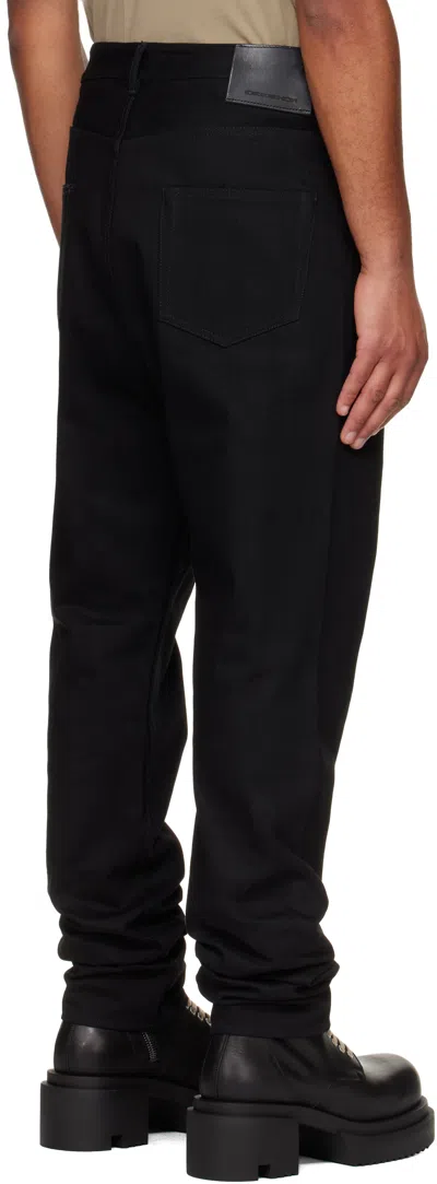 Rick Owens Drkshdw Concordians Collapse Long Jeans In Black