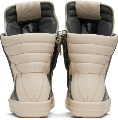 Rick Owens Gray Concordians Jumbolace Geobasket Sneakers In Neutral