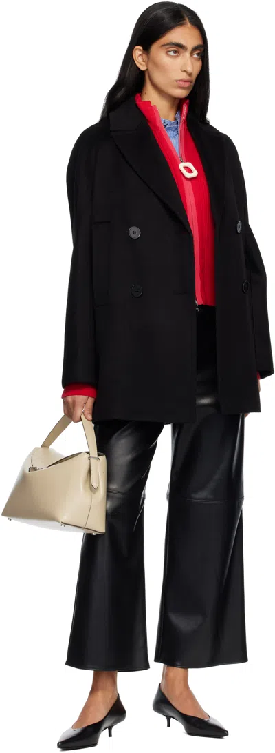 Max Mara Black Sherree Coat In Black
