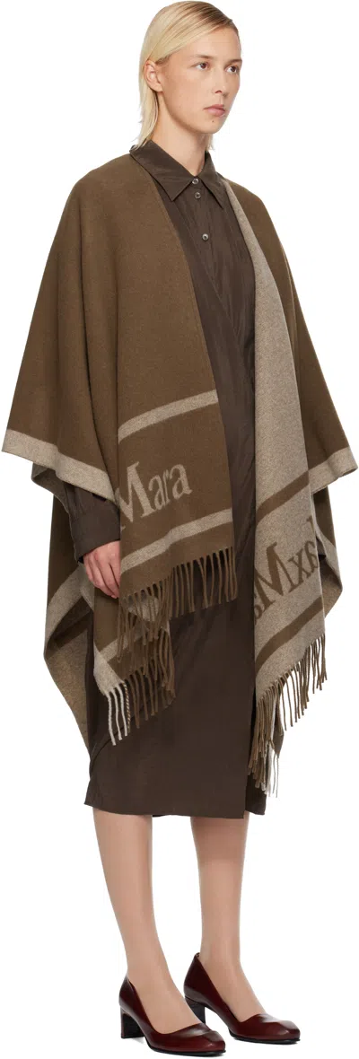 Max Mara Brown Hilde Poncho Scarf In Brown