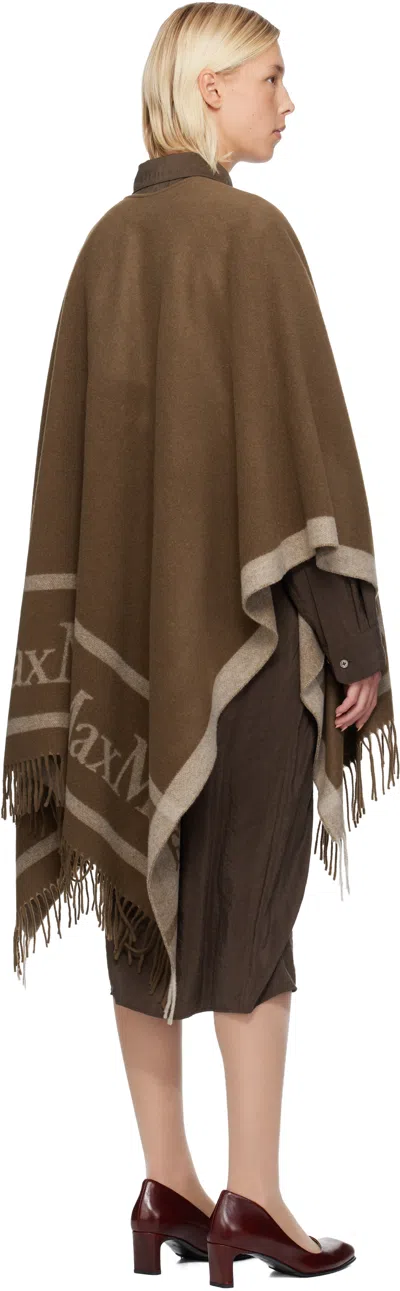 Max Mara Brown Hilde Poncho Scarf In Brown