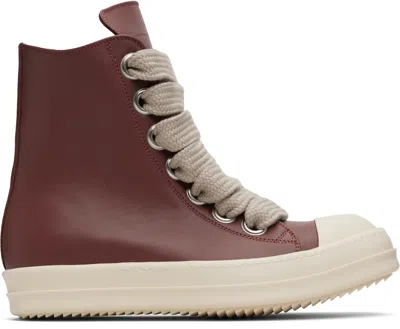 Rick Owens Pink Concordians Jumbolace Sneakers In Brown