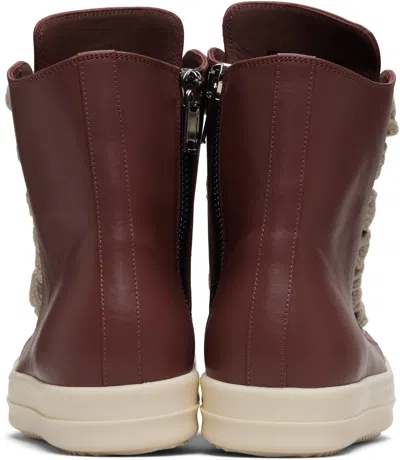 Rick Owens Pink Concordians Jumbolace Sneakers In Brown