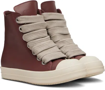 Rick Owens Pink Concordians Jumbolace Sneakers In Brown