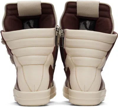 Rick Owens Pink Concordians Jumbolace Geobasket Sneakers In Brown