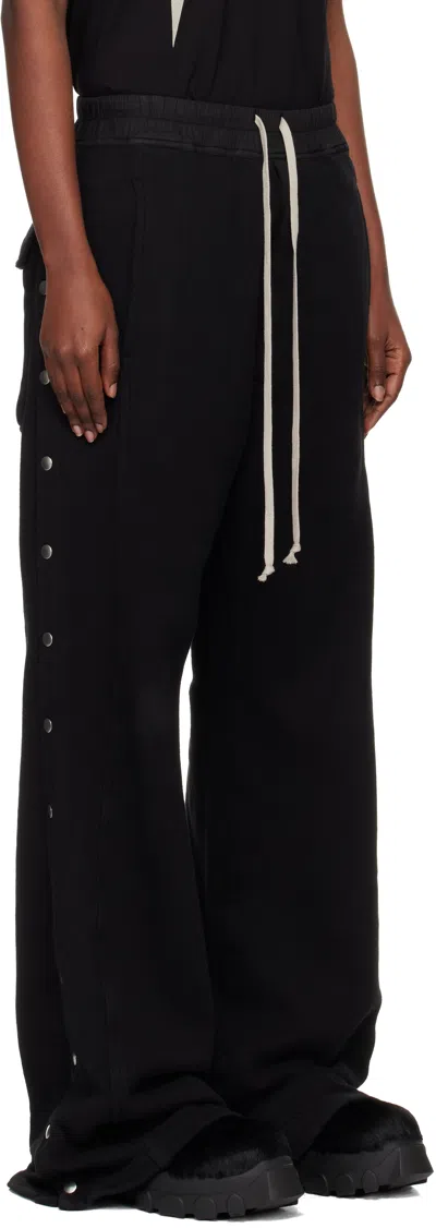 Rick Owens Drkshdw Black Concordians Pusher Sweatpants In Black