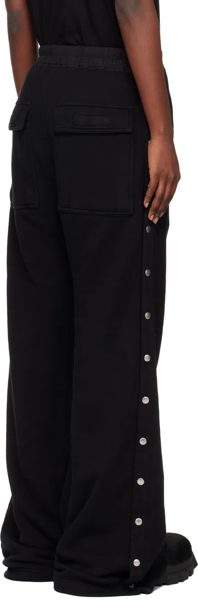 Rick Owens Drkshdw Black Concordians Pusher Sweatpants In Black