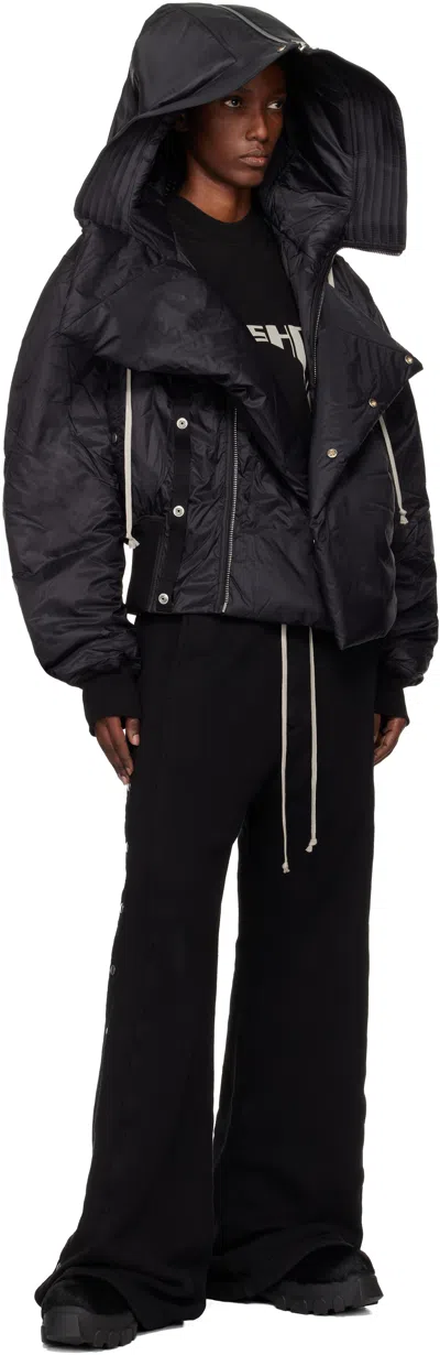 Rick Owens Drkshdw Black Concordians Pusher Sweatpants In Black